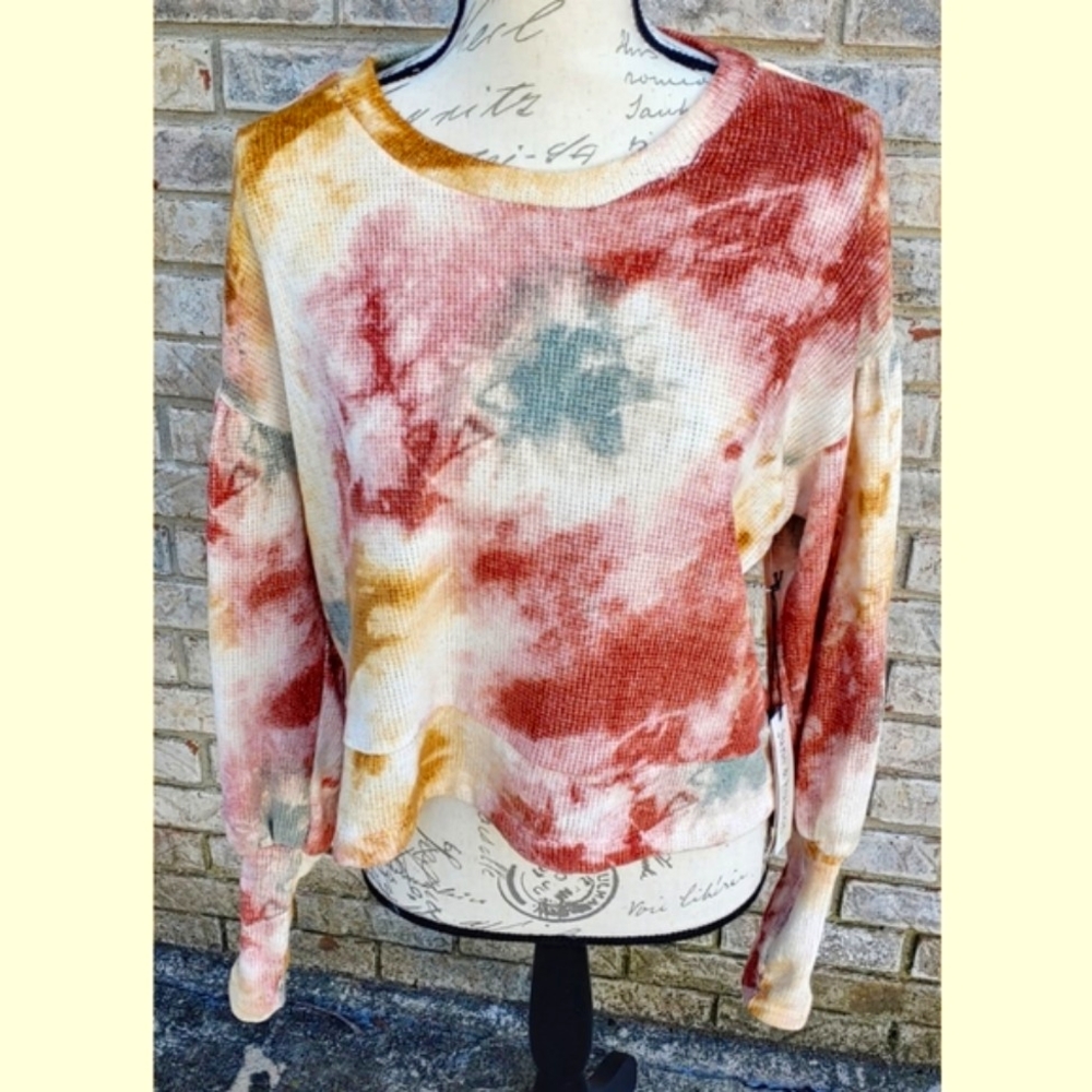 ✨Bold & beautiful✨June & Hudson Balloon Sleeve Cropped Sweatshirt Juniors XL